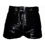 New unisex shiny nylon wet look short pants black